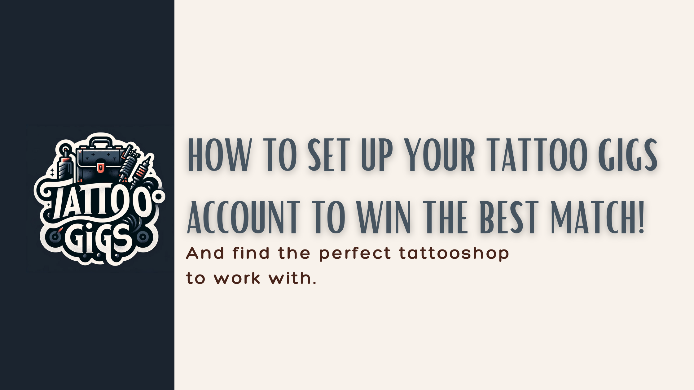 Master tattoo gigs account set up