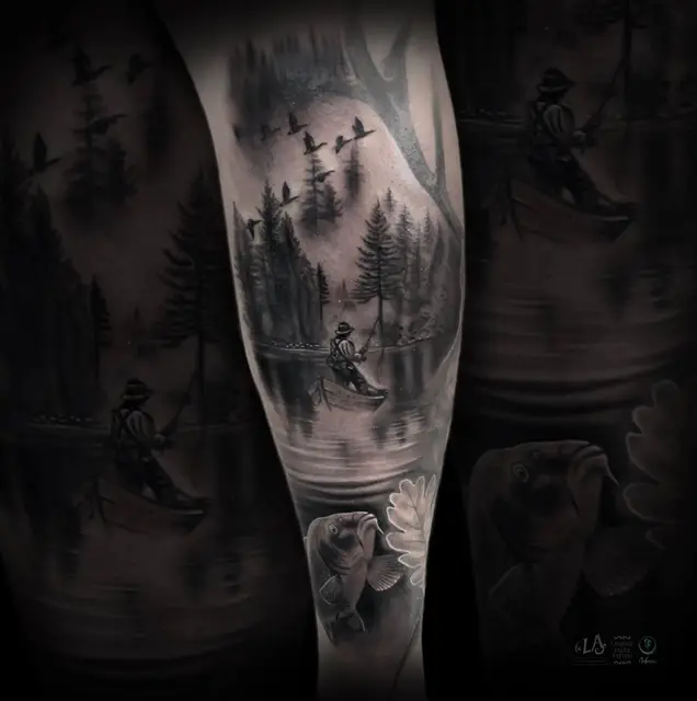 Leg tattoo
