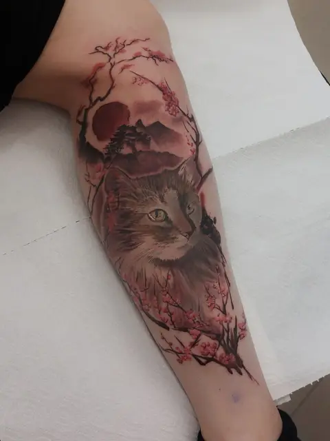 Leg tattoo