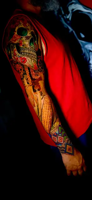 Mexican skull sleeve