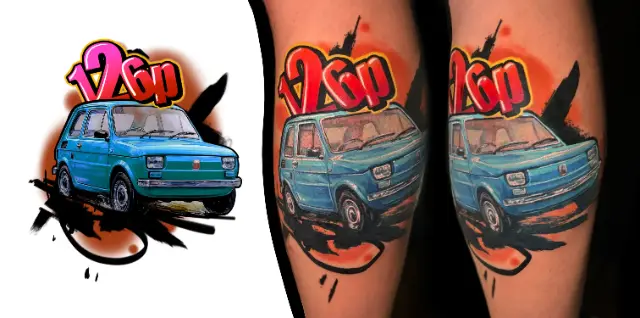 Fiat 126p "Maluch" — new school & graffiti lettering