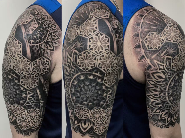 Mandala tattoo cover-up