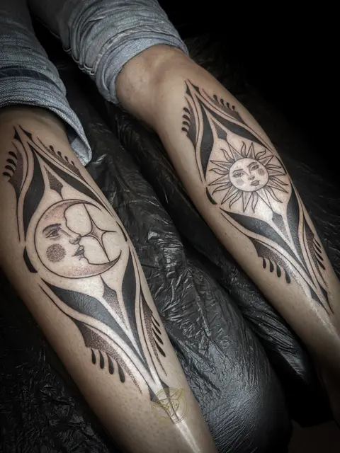 symmetric sun and moon