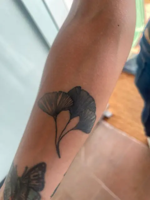 Blue ginkgo biloba leaves (healed)