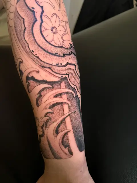 Sleeve in progress