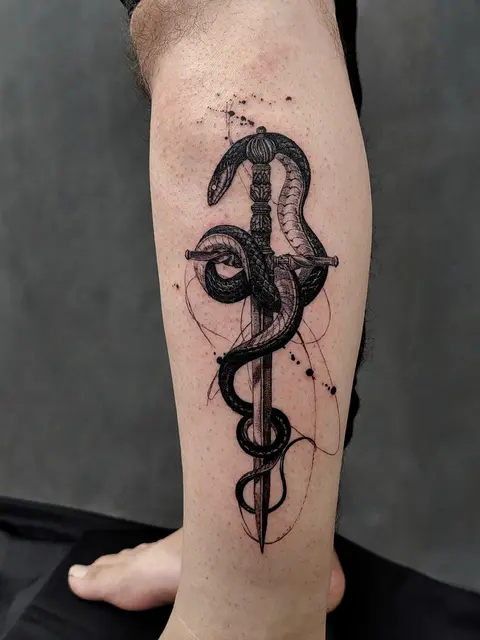 Snake and sword