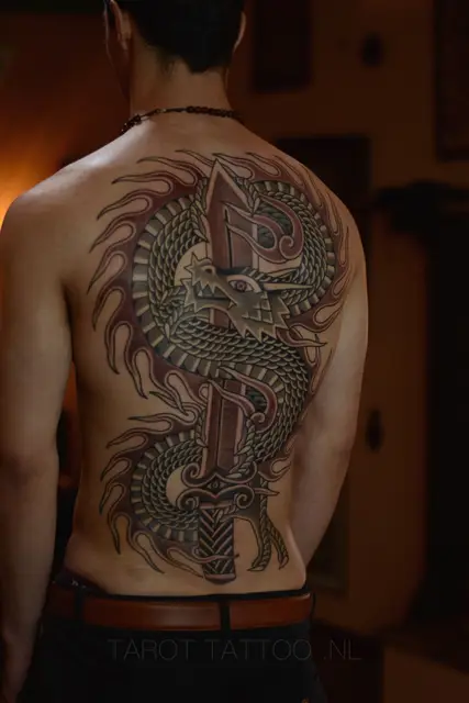 Dragon with Sword Backpiece