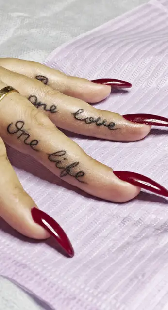 Fine line tattoo