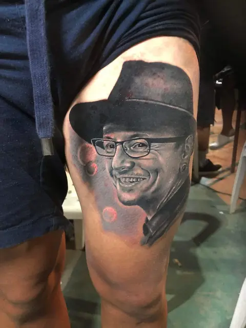 This was a Tattoo Competition and I was 3rd placer on this event it was debated because the rushes  of my client was starting to pop its called (Ap ap ) in here. Or white spots, but still im so happy i dont about the Runner up thing , learned a lot from this event.